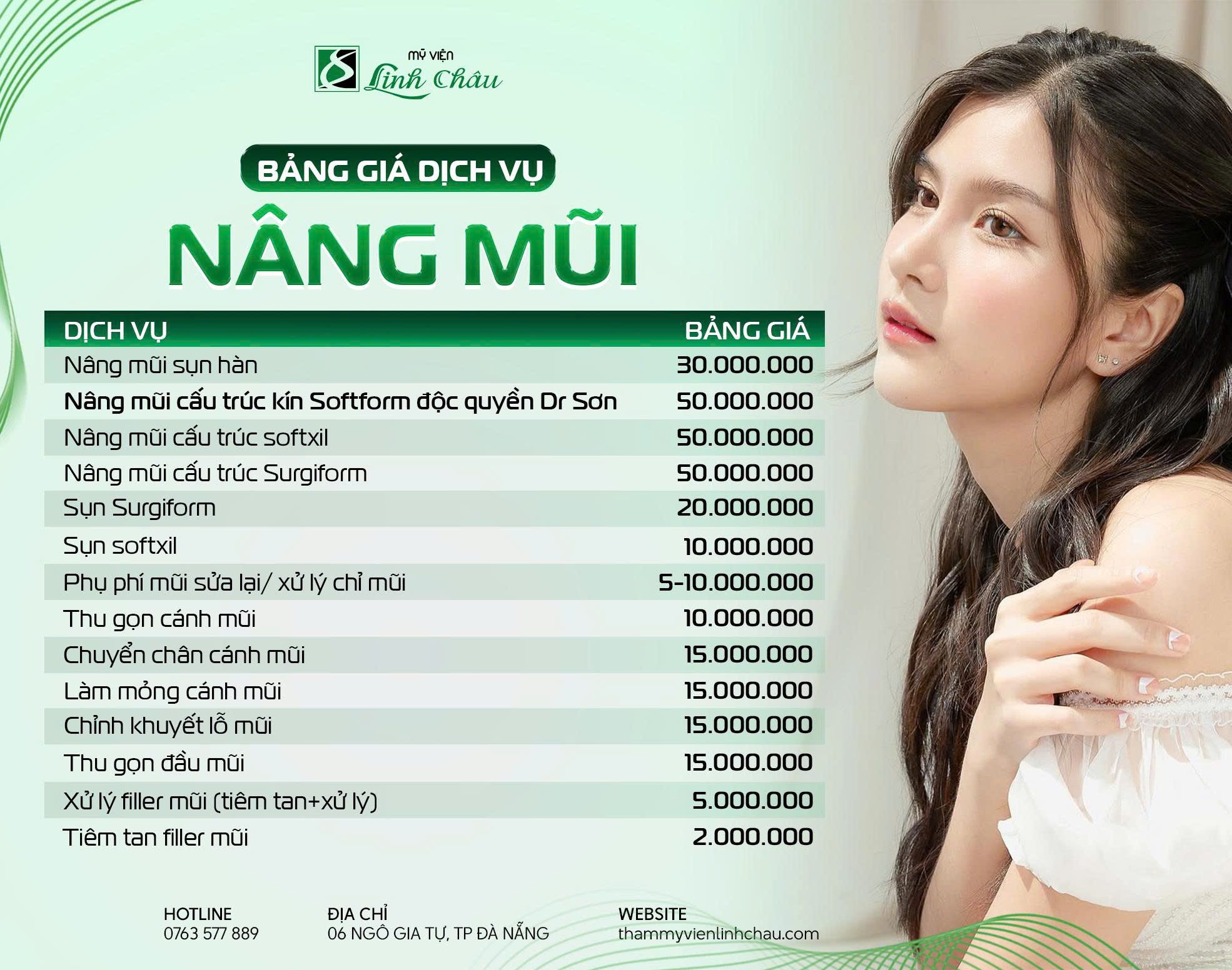 bang gia nang mui tại TMV Linh Châu